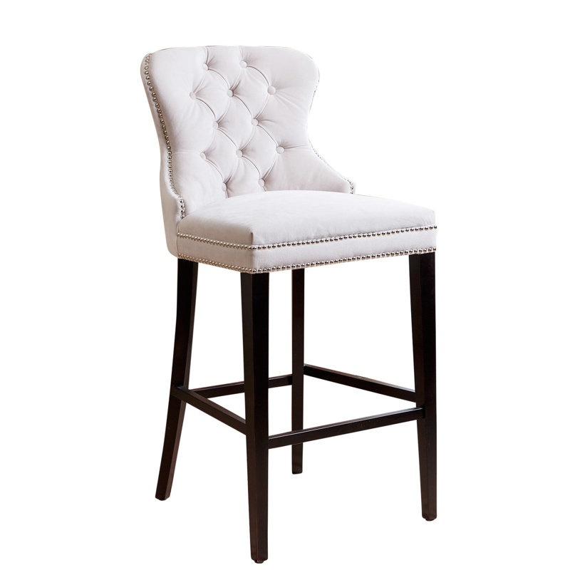 Tabouret de bar 30 po Mejia, Velours crème