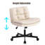 Chaise de bureau avec revêtement en cuir, pivotant, hauteur réglable, roulettes