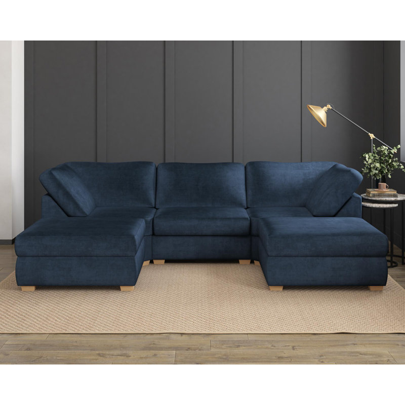 Nestle U Shape, Fixed Back, Royal Blue Polyester