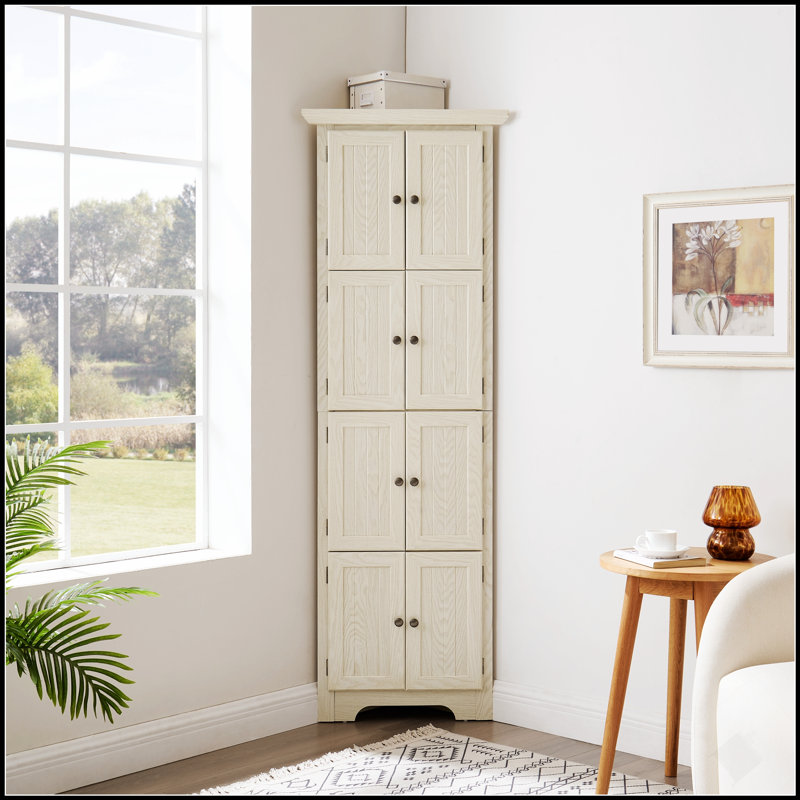 Armoire de rangement à 4 niveaux de 72 po avec 8 portes, idéale pour maximiser l'espace et organiser les articles essentiels dans n'importe quelle pièce