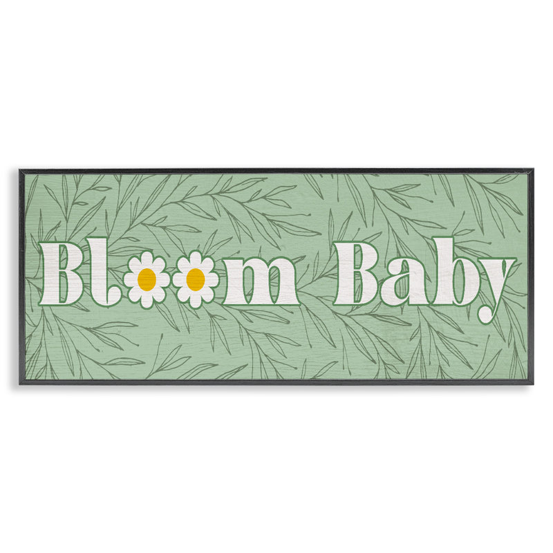 Giclée encadrée Groovy Bloom, par Lil 'Rue, H 10 po x l 24 po, Giclée encadrée noir minuit