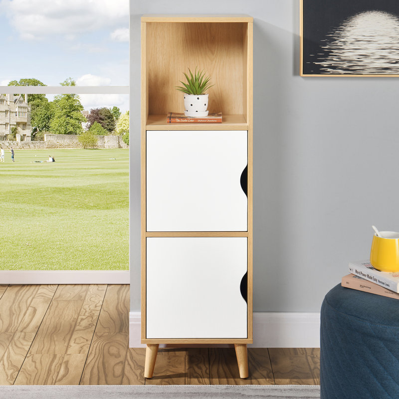 Kaddence Storage Bookcase, White/Wooden