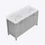 Meuble-lavabo 60 po, meuble-lavabo à cadre en bois massif, comptoir autoportant avec double cuve gris-467635867