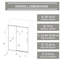 Porte de douche à pivot 50 x 54 po x H 74 po | Ouvert à l'extérieur | Arrêt à 105 degrés | Verre trempé 5/16 po | Nickel brossé-124815085
