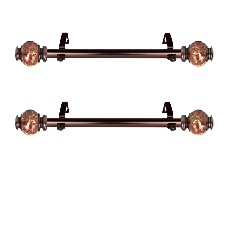 Tringle à rideaux simple en marbre Timmy, Bronze