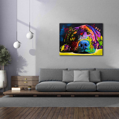 «Lying Lab 2» par Dean Russo, art mural sur toile
