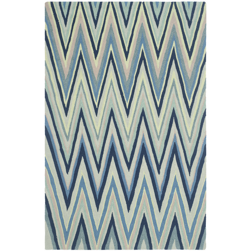 Ardi Hand Hooked Performance Chevron Rug, Rectangle 5' x 8'