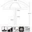 Ariyel 200cm X 217cm Rectangular Beach Parasol-62122913