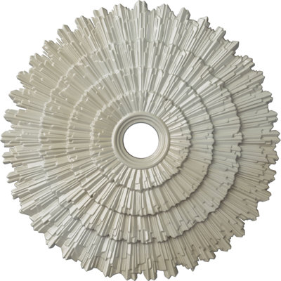 Endurathane Eryn Ceiling Medallion, 24 3/4"OD x 3 1/4"ID x 1 7/8"P (Fits Canopies up to 4"), Hand-Painted Flash Blue Finish
