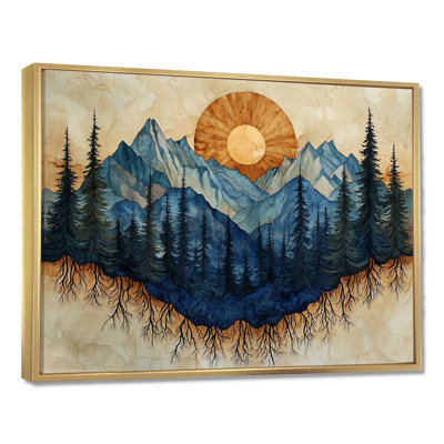 Geovoni Mountain Forest Pine Tree Roots I - Art mural de montagnes pour le salon