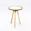 Round Marble Top Side Table with Metal Frame