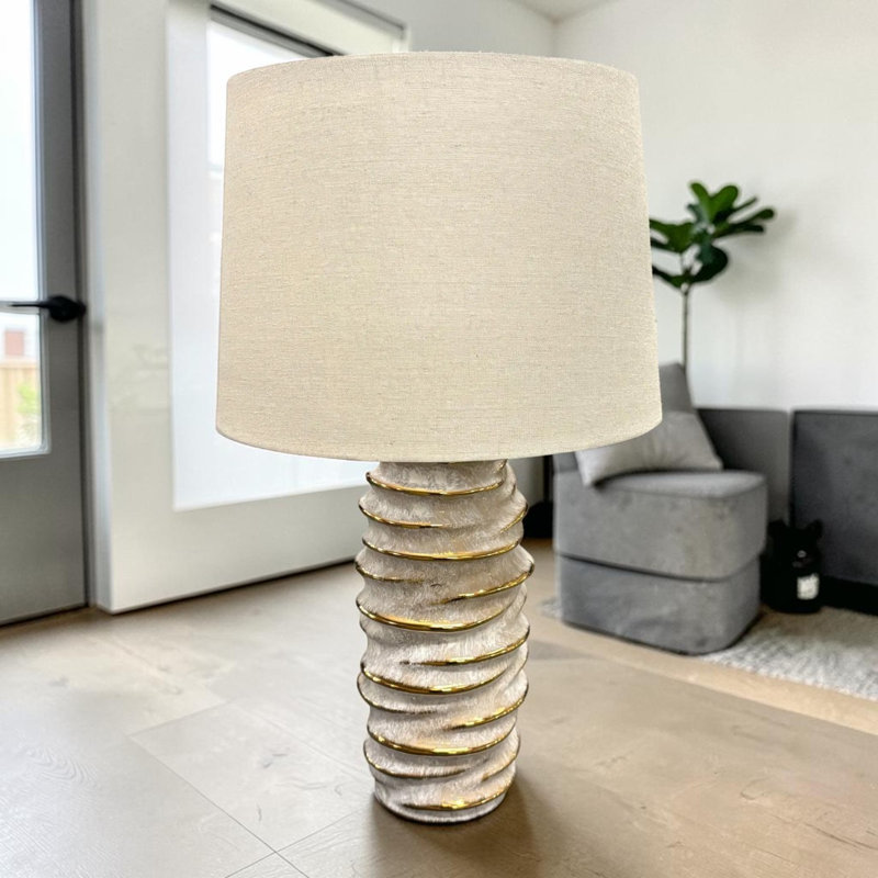 Blue And Gold Ceramic Table Lamp