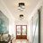 Modern Crystal Ceiling Light Fixtures, 3 - Light Semi Flush Mount Ceiling Light With Clear Crystal Shade-276937045