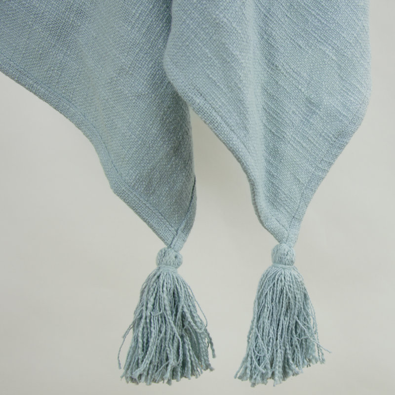 Hand Woven Throw Blanket, Teal