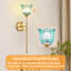 Applique murale à piles avec télécommande, appliques murales rechargeables sans fil dorées, lumière à intensité variable RVB (ensemble de 2)-893225534