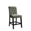 Ensemble de 2 chaises de hauteur comptoir rembourrées en tissu de chenille-2091548226