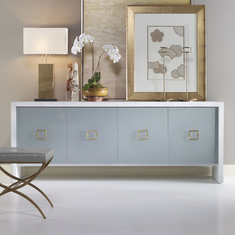 Monarch 89'' W Sideboard, Off White/Blue Gray