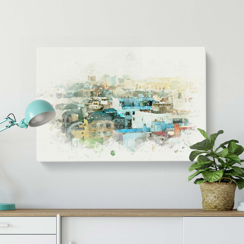 Rooftop View Of Gran Canaria In Abstract - Wrapped Canvas, 50cm H x 76cm W x 3cm D