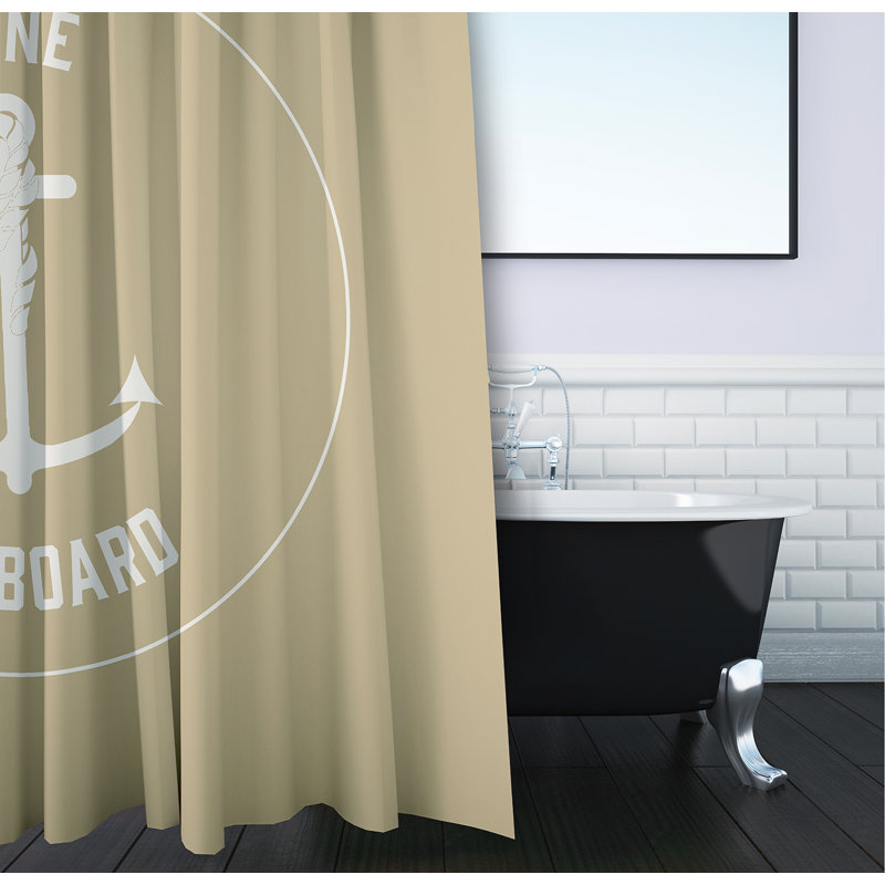 Rideau de douche simple, Taupe