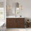 Meuble-lavabo simple 60 po avec plateau en pierre de quartz blanc Friedliese-271129519