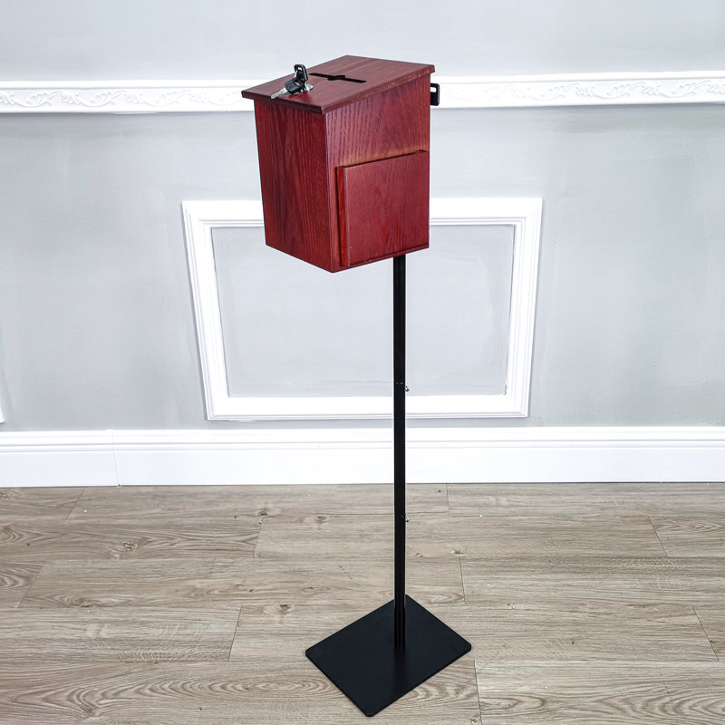 FixtureDisplaysMD Donation Box Floor Support, Brun