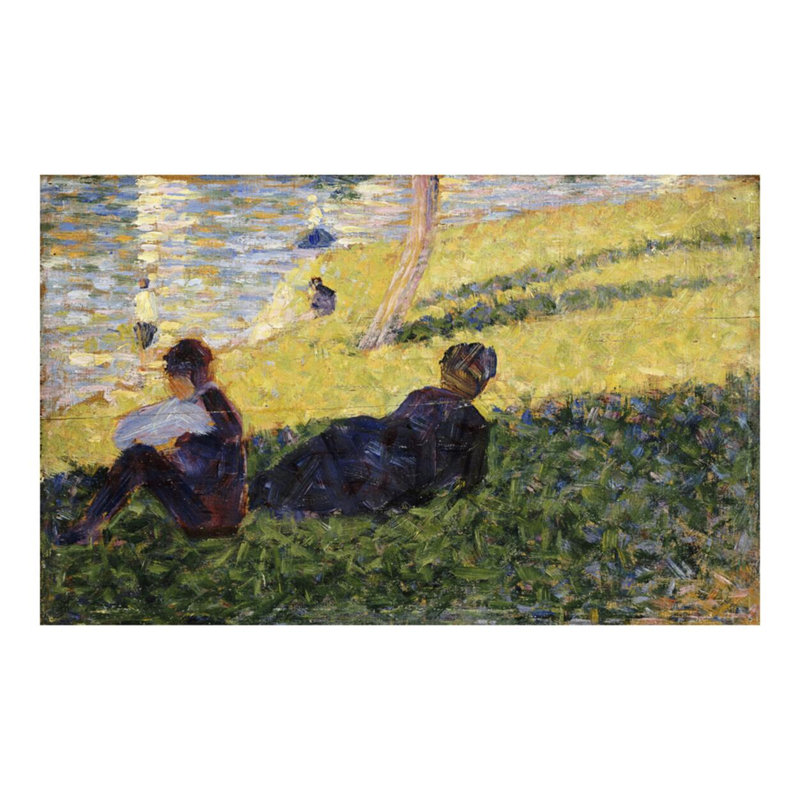 Étude pour un dimanche après-midi à l'île de la Grande »par Georges Seurat - Estampe numérique, H 16 po x l 20 po