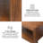 Herv 32"W Solid Wood Coffee Table with 2-Tier Storage