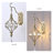 1-Light Dimmable Armed Sconce with Crystal Accents