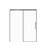 48 Inch Wide Single Sliding Shower Door With Clear Tempered Glass And Stainless Steel Handle, Frameless Design For Modern Bathrooms, Shower Door