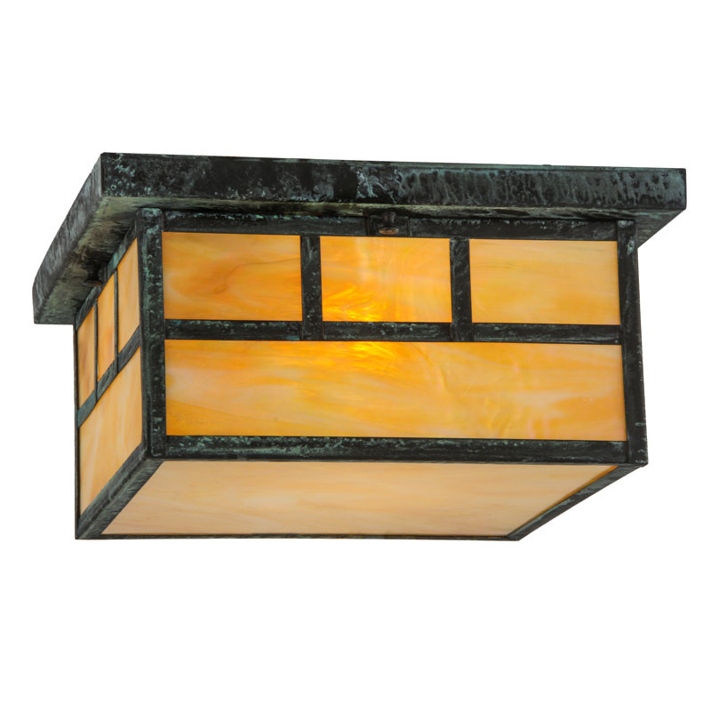 Dragica 4 - Light Flush Mount, Verdigris, Amber