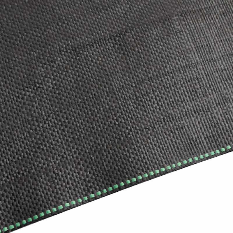 Vidaxl Weed Membrane Black 0.5X25 M PP, 10000cm W x 50cm D, Black