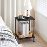 Small Side Table With 2 Storage Shelves, Sofa Table, Bedside Table