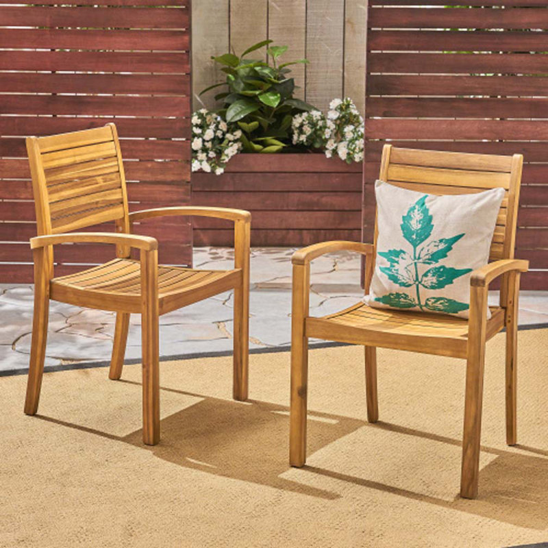Outdoor Wood Dining Chairs,Club Armchair, Teak