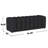 Charcoal Backless Bench With Small Round Legs And Undulating Design For Living Area, 54.64 In Depth 20.2 Width 18.6 Height 43.95 Lb Upholstered Silhouette Foam Cushioning