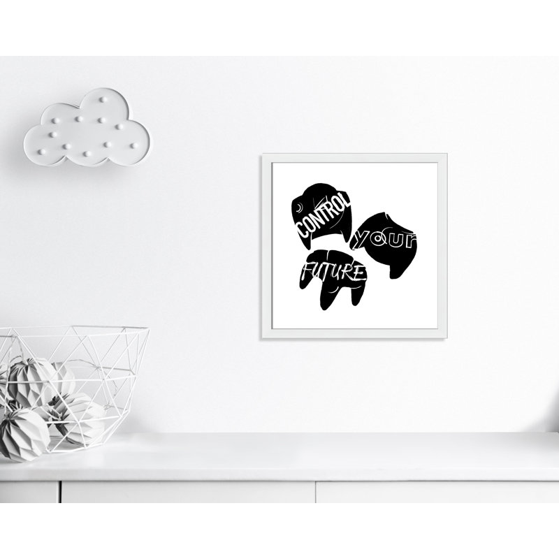 «Control your future», art encadré, H 22,5 po x l 22,5 po x P 0,63 po, Cadre blanc