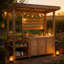 100% Natural Cedar Outdoor Kitchen Island