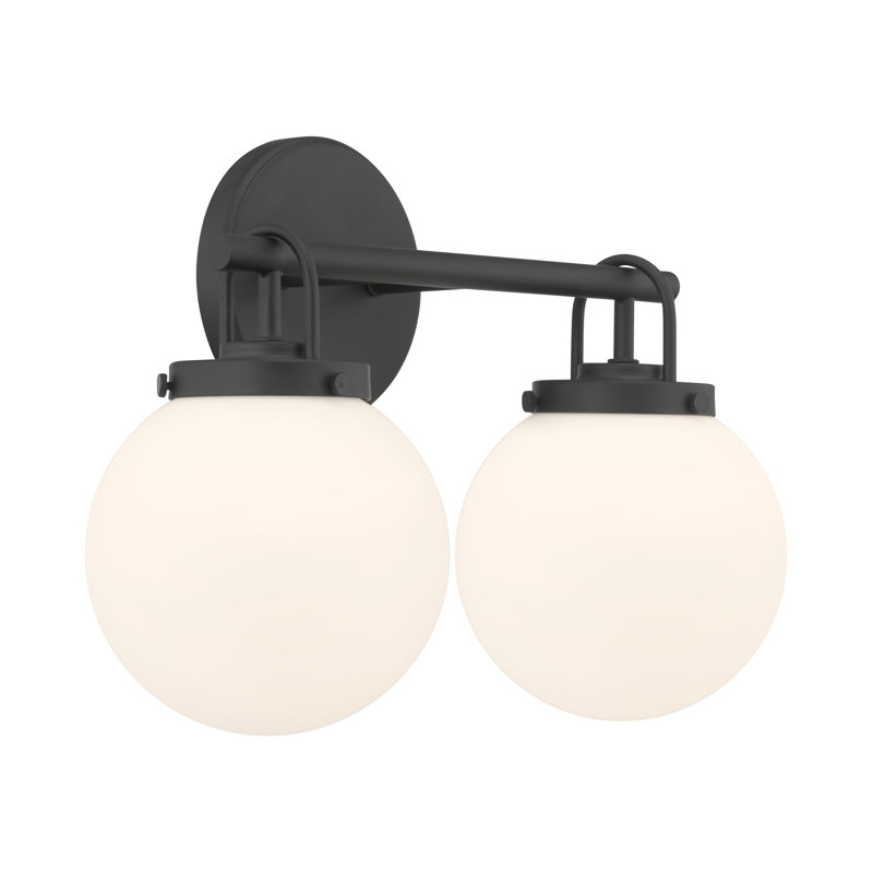 Meuble-lavabo 2 lumières 15 po Ortesa, H 10,5 po x l 15 po x P 6,5 po, Noir, Deux lumières