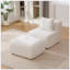 Fauteuil d'appoint modulaire sans accoudoirs avec repose-pieds, canapé moderne à assise profonde et moelleux pour le confort du salon et de la chambre à coucher-130790982