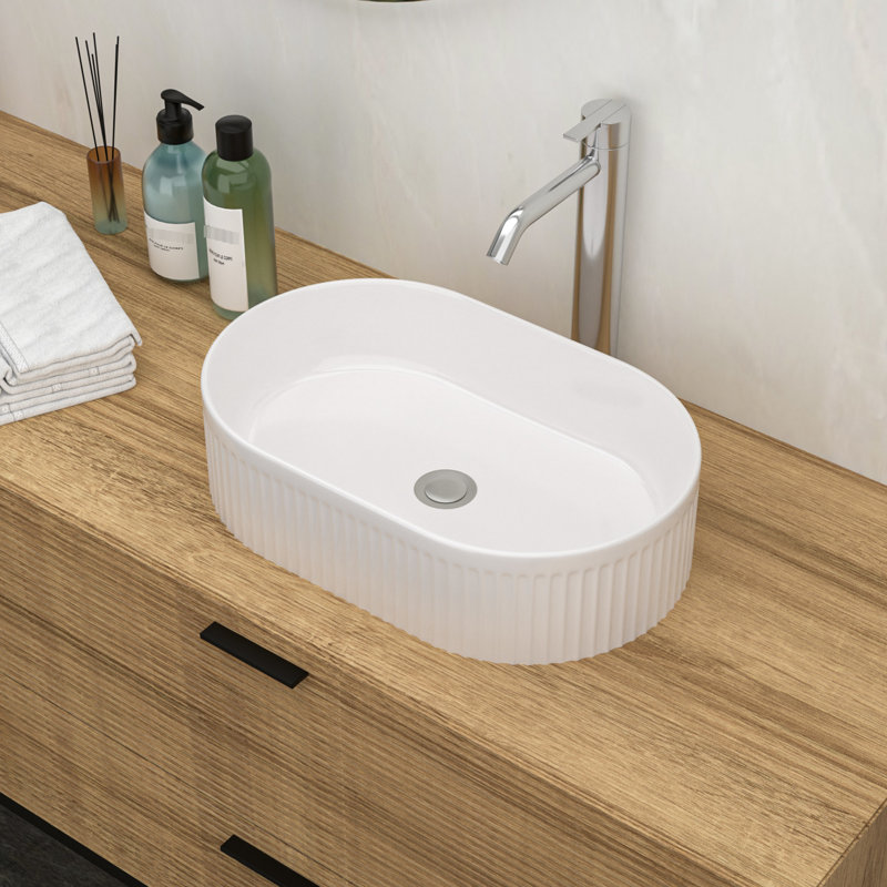 Salle de bain en céramique 19,58x12,13 pouces - moderne, capacité de teinture blanche, décoration