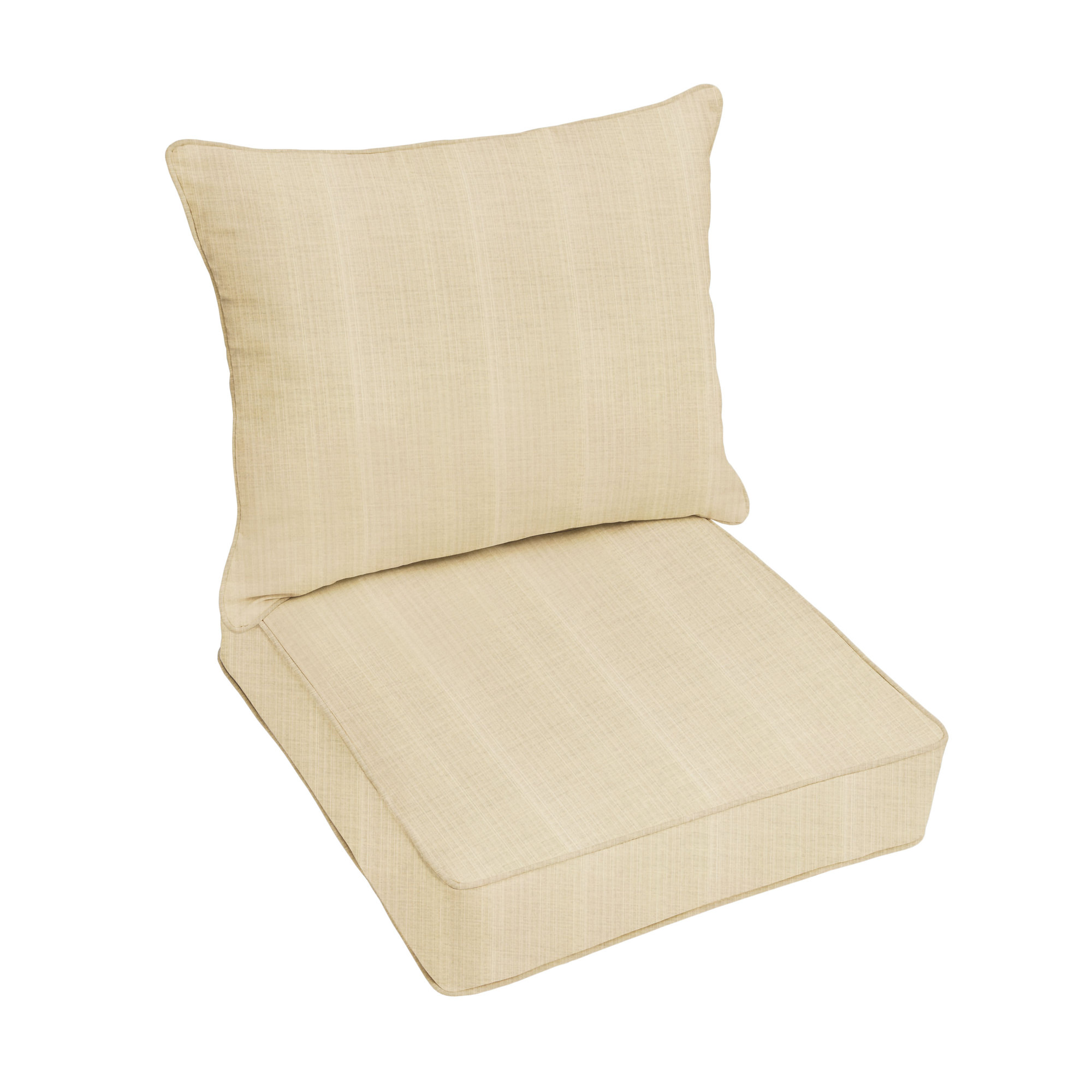 Indoor/Outdoor Sunbrella Seat/Back Cushion, Beige Sunbrella®, 5" H x 23" W x 23.5" D