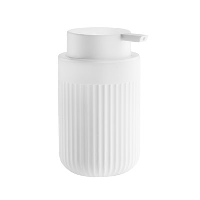 Soap & lotion dispenser -polyresin ribbed 