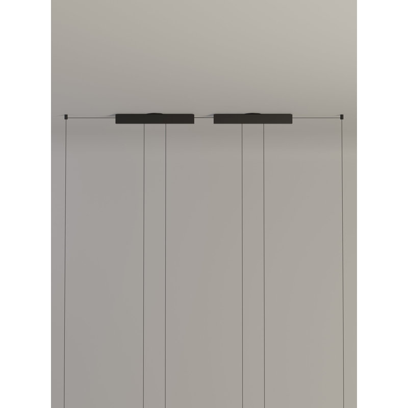 Sistema Lámina 45, White Gray, 31 W, 202.5" H x 69.2" W x 11.8" D