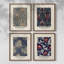 «William Morris XX», ensemble de 4 reproductions encadrées-878489458