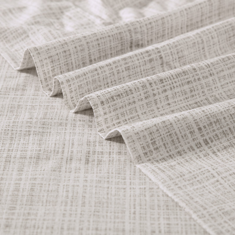 Ensemble de draps en coton percale Tommy Bahama, Ensemble de draps pour très grand lit avec 2 taie, Géométrique beige
