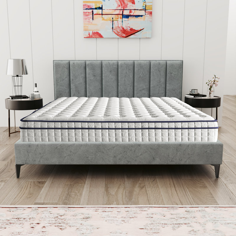 Quin 12" Queen Size Medium Mattress Gel Memory Foam and Individually Pocketed Spring Hybrid Mattress, Queen