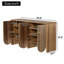 Buffet moderne en bois aggloméré Sorell avec 4 portes et tablettes réglables