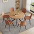 Table de salle à manger de cuisine moderne de 45,3 po l avec chaise de salle à manger h 32,4 po