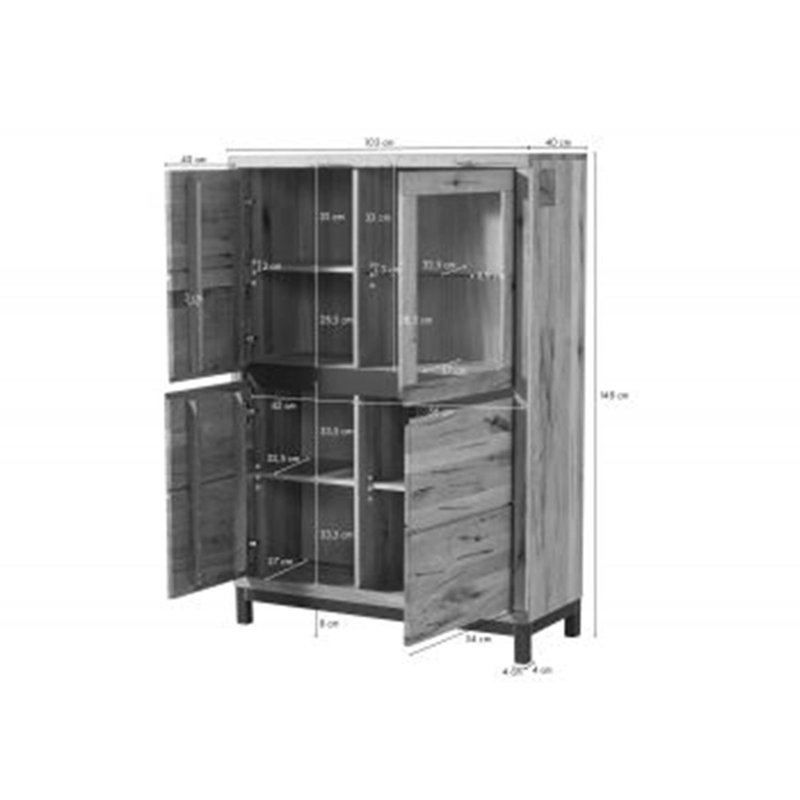 Villanders Highboard, Ecru