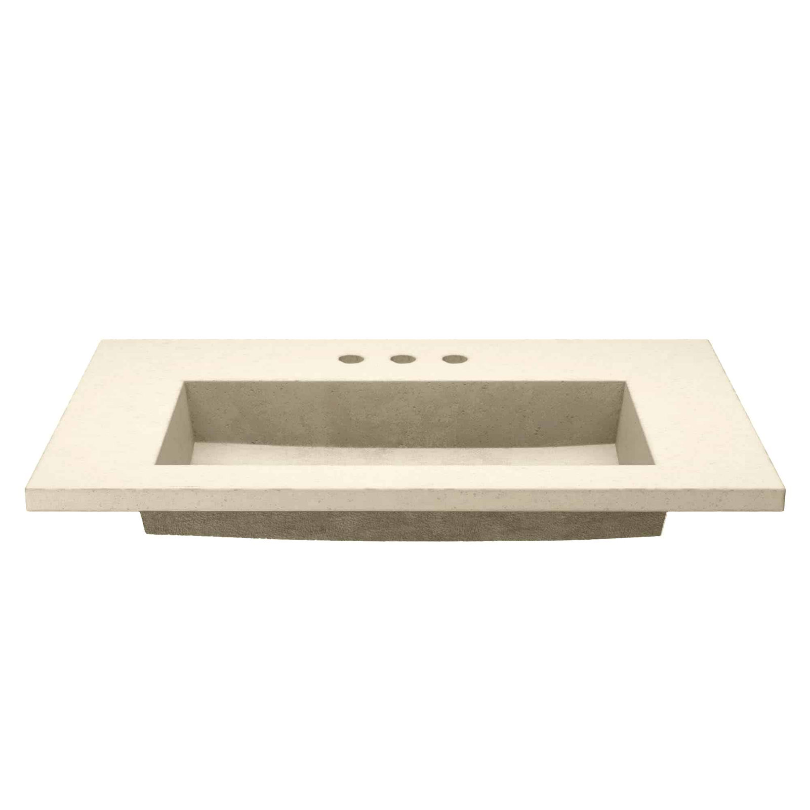 NativeStone Capistrano Vanity Top with Sink, Sand, 8" Centers