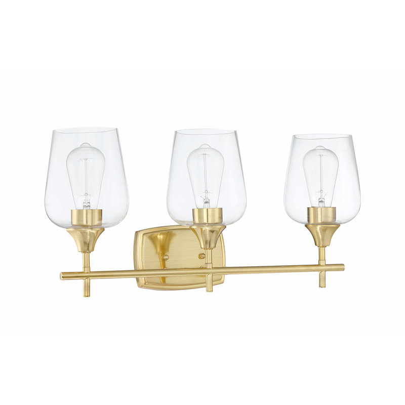 Castonguay 3-Light Dimmable Gold Vanity Light